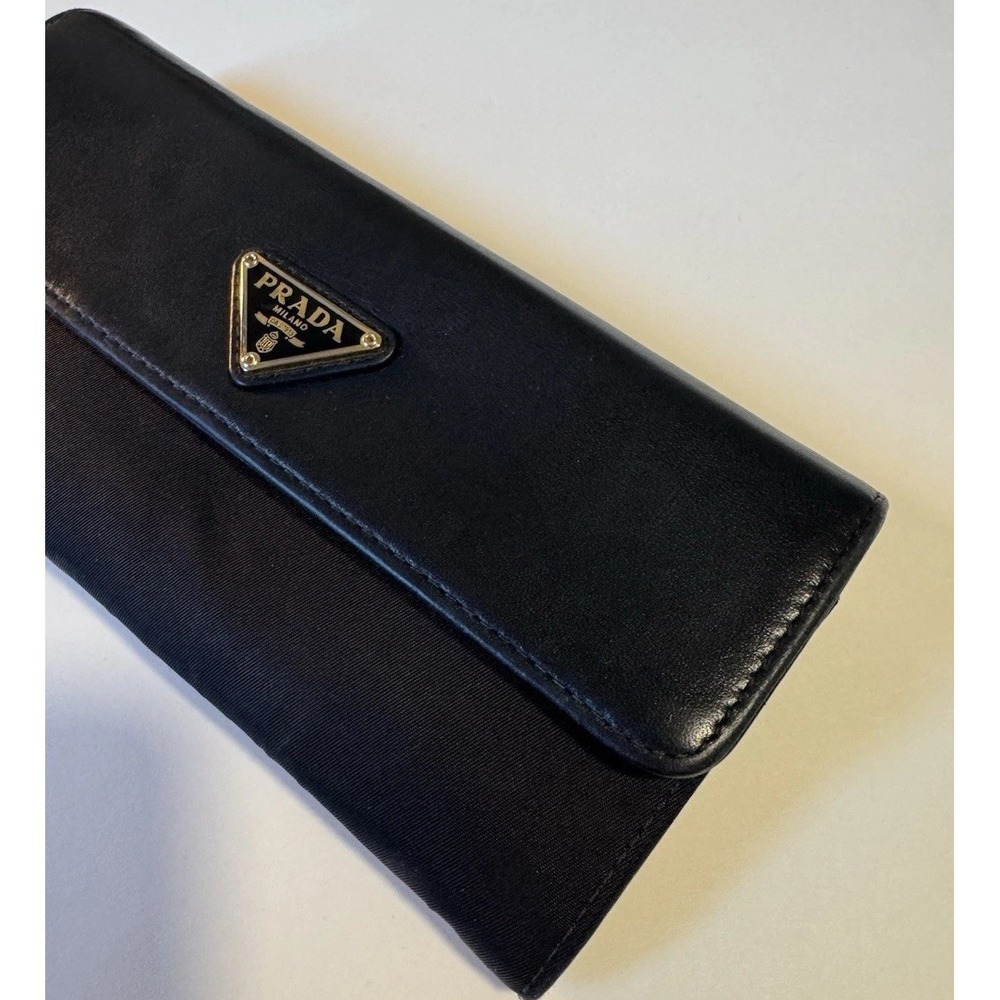 Prada Saffiano Long Black Wallet with Box and Authentication Card - Picture 6 of 16